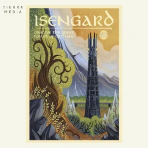 Cuadro Vintage del Señor de los Anillos: Isengard