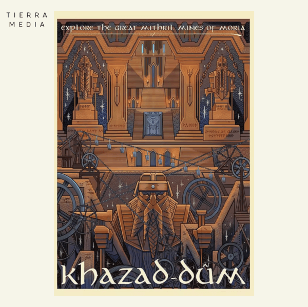 Cuadro Vintage del Señor de los Anillos: Khazad-Dum