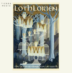 Cuadro Vintage del Señor de los Anillos: Lothlorien